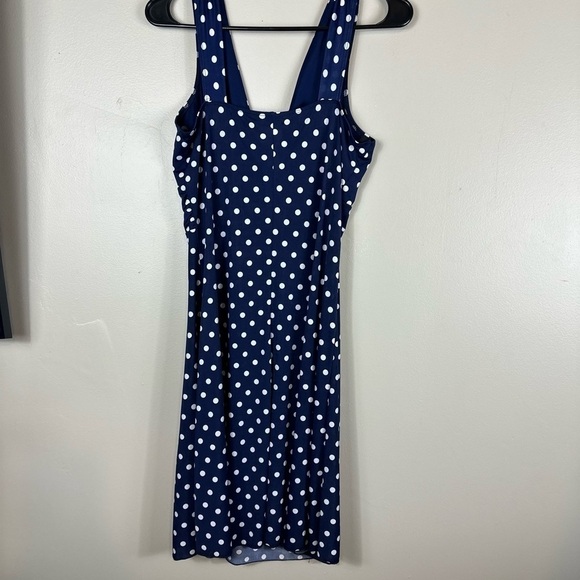 Charming charlie large 15” p2 p 36” length poke dots blue/ white flowy bottom - Picture 5 of 5
